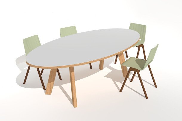 Castelijn TXS ovale tafel