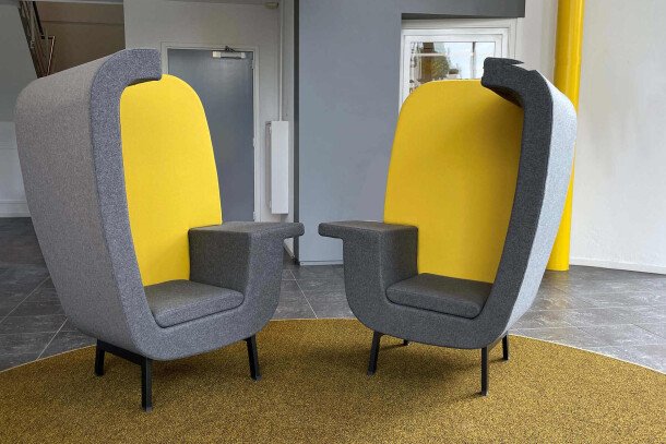 COwerk Gspot relax werk fauteuil geel grijs