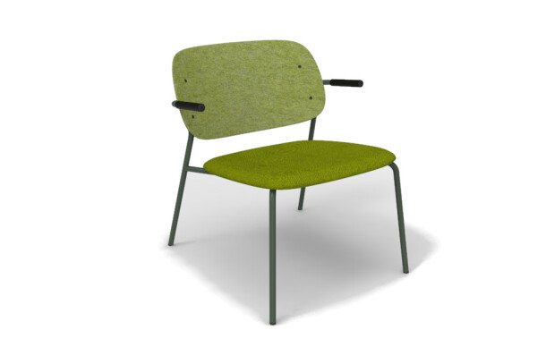De Vorm Hale Lounge Chair PET armleggers upholstery green