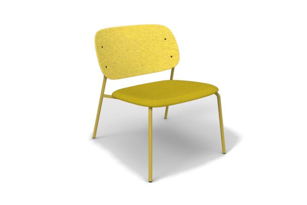 De Vorm Hale Lounge Chair PET upholstery yellow