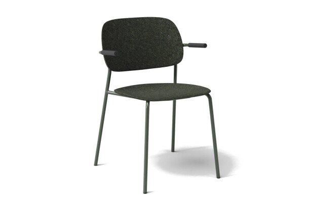 De Vorm Hale Stack Chair Armrests PS01 darkgreen