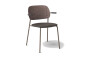 De Vorm Hale Stack Chair Armrests upholstery PS01 brown