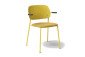 De Vorm Hale Stack Chair Armrests upholstery PS01 yellow