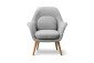 Fredericia Swoon Lounge Petit fauteuil grijs
