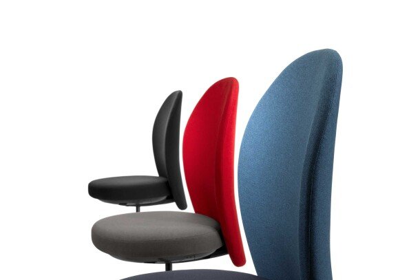 Girsberger Marva bureaustoel rood blauw zwart