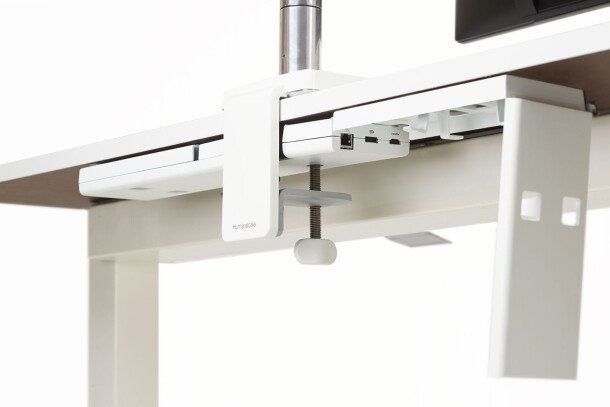 Humanscale M/Connect dual-video-docking station detail