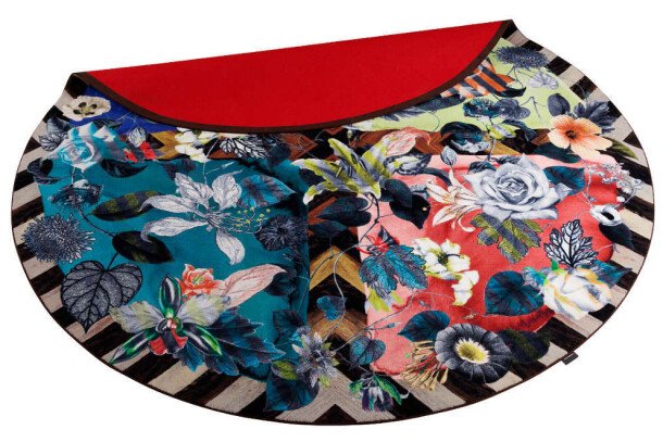 Moooi Carpets Malmaison Guimauve vloerkleed rond bloemenprint