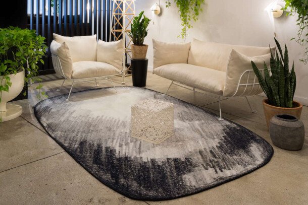 Moooi Carpets Scribble Grey vloerkleed Front Design