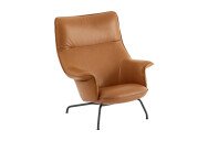 Muuto Doze lounge chair refine leather cognac anthracite black