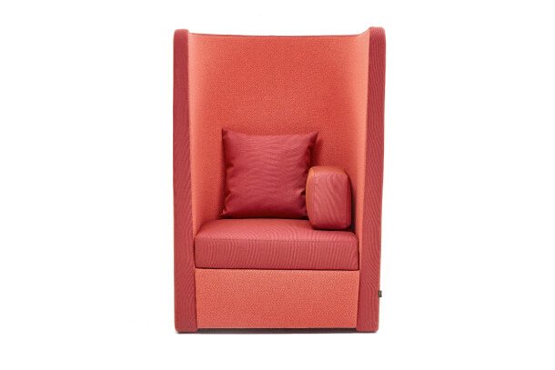 Naughtone Busby fauteuil rood