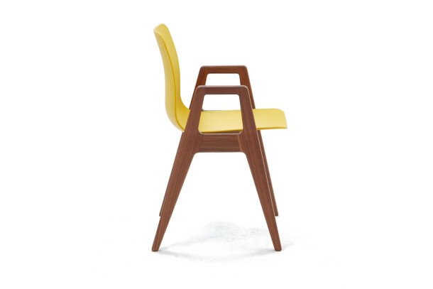 Naughtone Polly Wood stoel geel