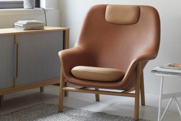 Normann Copenhagen Drape Lounge Chair fauteuil leer