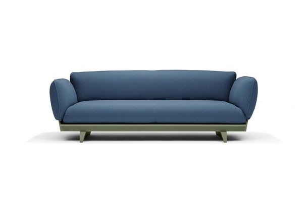 Red Stitch float sofa blauw groen