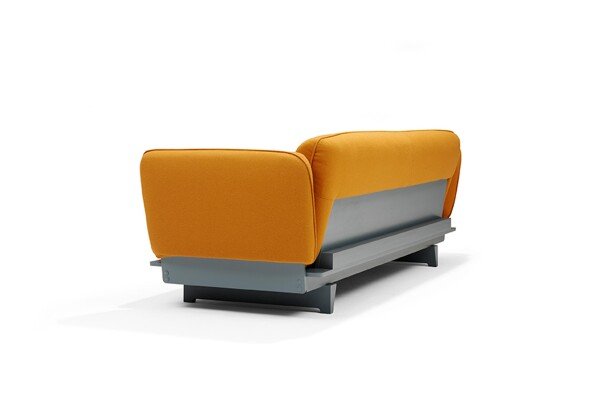 Red Stitch float sofa oranje grijs3