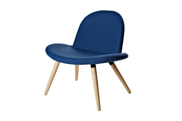 Softline Orlando Wood fauteuil blauw