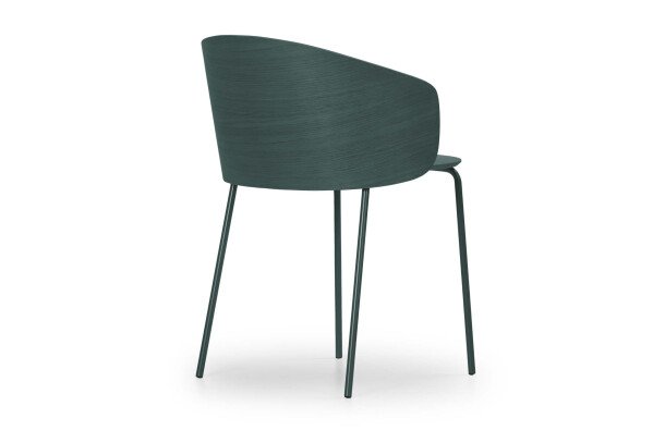 True Design Not Wood stoel 4 poot donkergroen