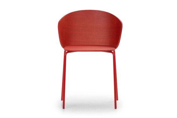True Design Not Wood stoel 4 poot rood
