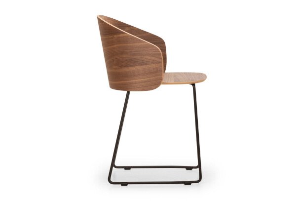 True Design Not Wood stoel slede houten zitting
