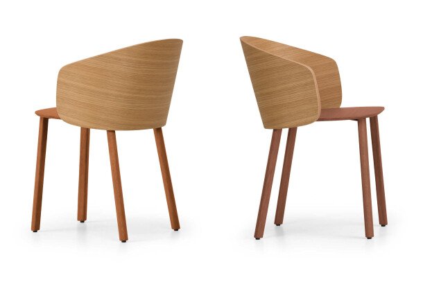 True Design Not Wood stoelen 4 houten poten