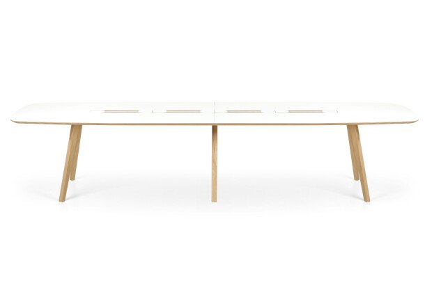 True Design Wing lange houten witte tafel