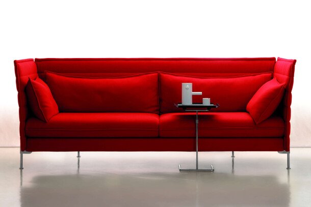 Vitra Alcove Sofa Three Seater rood